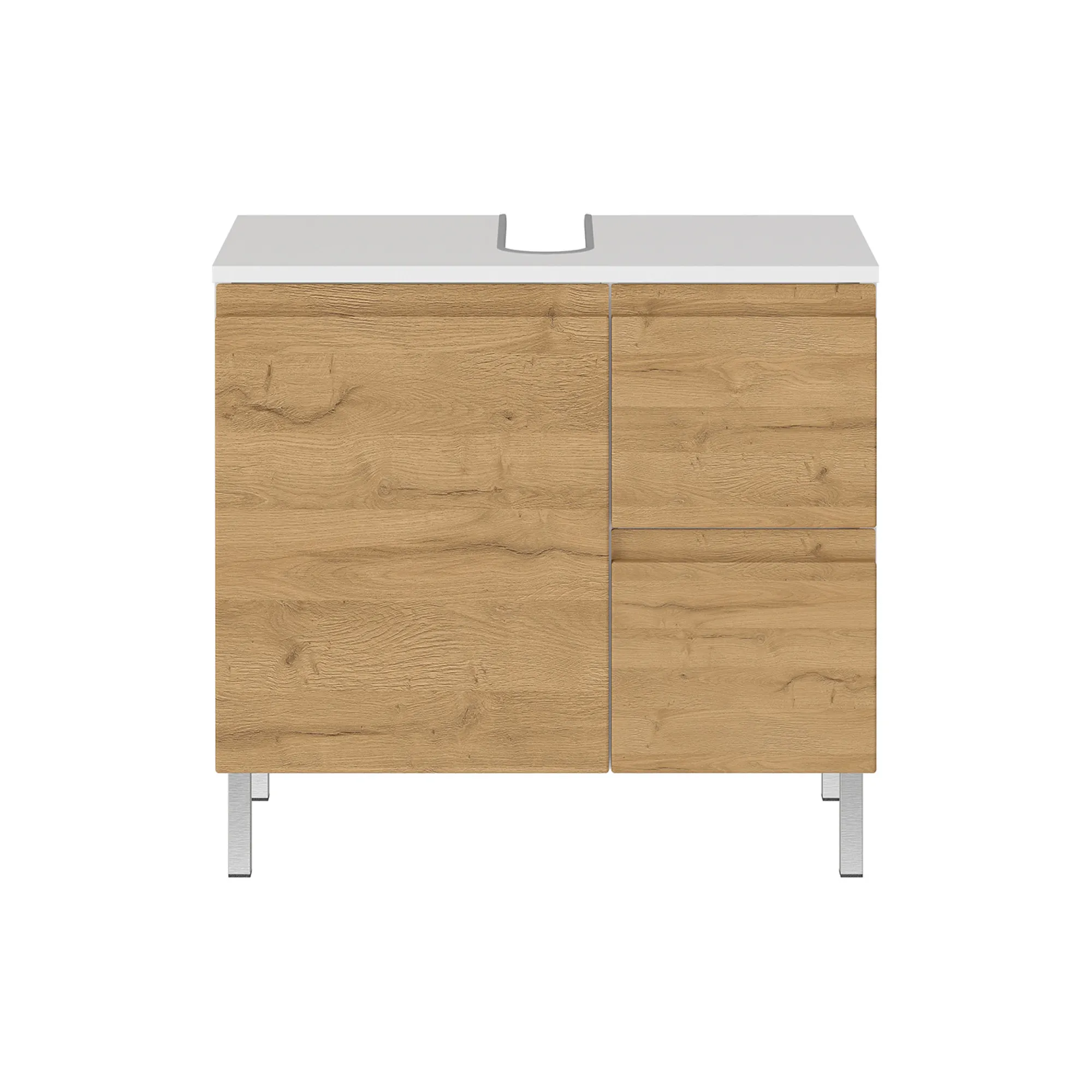 Wastafelkasten^Huisenthuis Wastafelkast Samos Eiken 60 cm